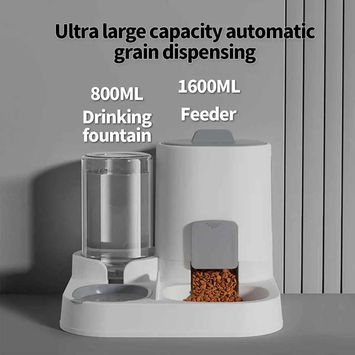 Feeder - Dual-purpose Drinking and Feeding Unit - Convenient, Simple, Large Capacity -Suitable for Small and Medium Dogs and cat