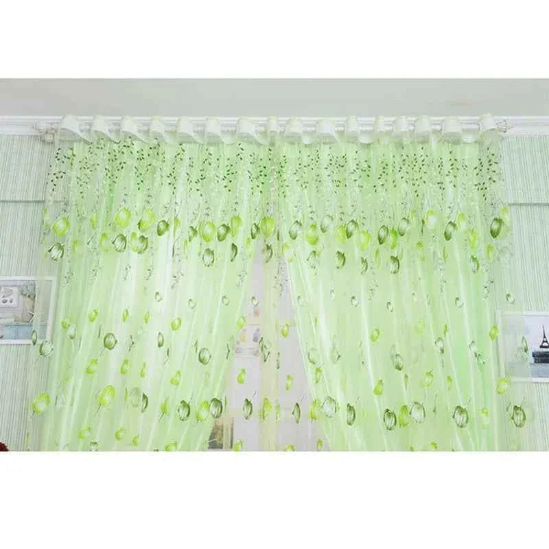 Beeinch Floral Tulle Curtains - Modern Sheer Window Panels for Living Room & Bedroom - Shello's Creative Boutique