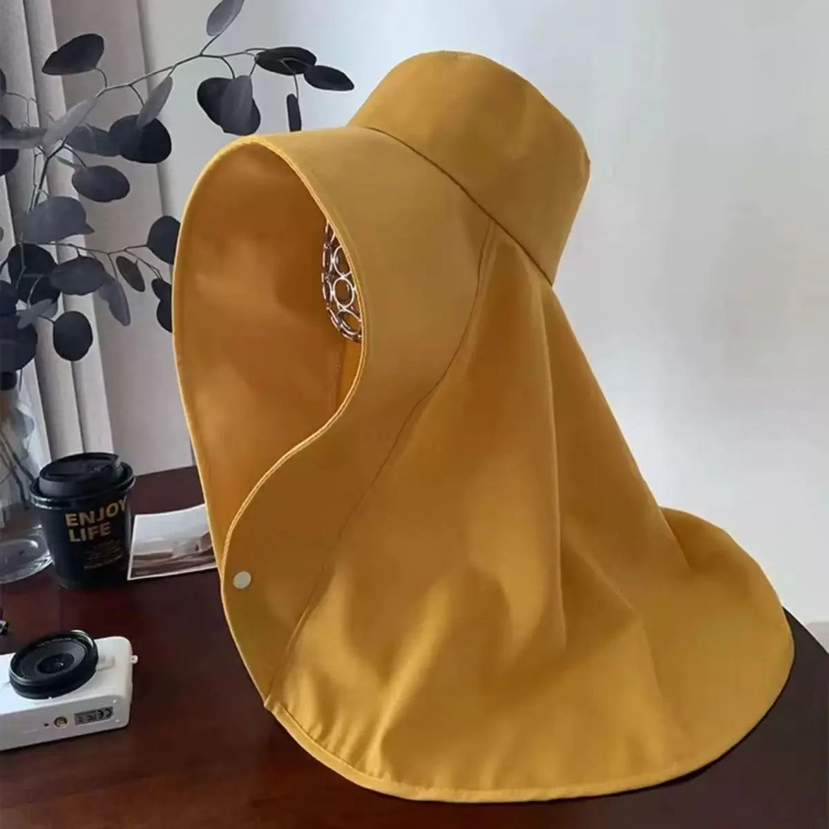 Women's UV Protection Sun Hat with Parasol – Neck Guard Fishing Hat for Outdoor Summer