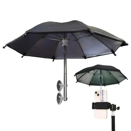 Mobile Phone Parasol Sun Shade – Anti-Glare UV Shield Phone Umbrella with Car Holder