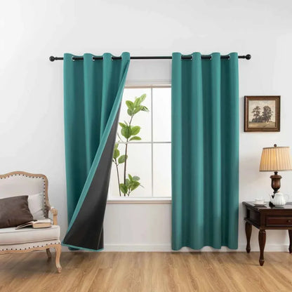 Solid Blackout Curtains with Grommets - Total Privacy Drapes for Bedroom - Shello's Creative Boutique