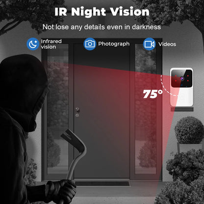 WiFi Video Doorbell with Two-Way Intercom, IR Night Vision & Smart Home Security
