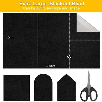 Portable Blackout Curtain - Stick-On Travel Window Blind with Thermal Insulation (145x200cm) - Shello's Creative Boutique