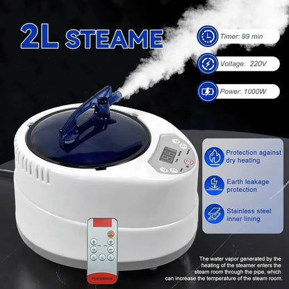 Portable Steam Sauna Tent – 3/4L 1000/2000W Home Spa with Remote Control & Folding Chair