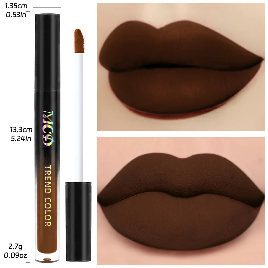 1Pcs Matte Waterproof Color Lip Gloss Lasting Liquid Lipstick Velvet Sexy Lip Glaze Makeup Lip tint Beauty lip stain Cosmetic - Shello's Creative Boutique