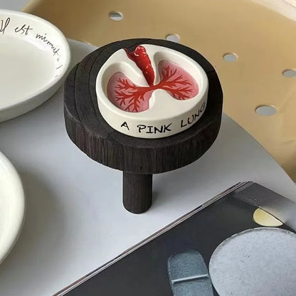 Pink Lung Ashtray – Funny Resin Desktop Cigarette Ash Tray
