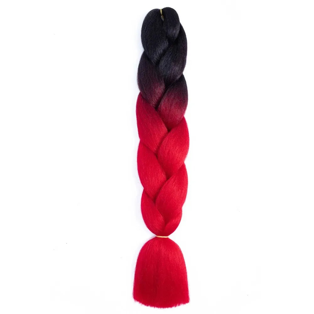 Jumbo Braiding Hair - Pre-Stretched Red White Blue Patriotic Twist Braids - Shello's Creative Boutique