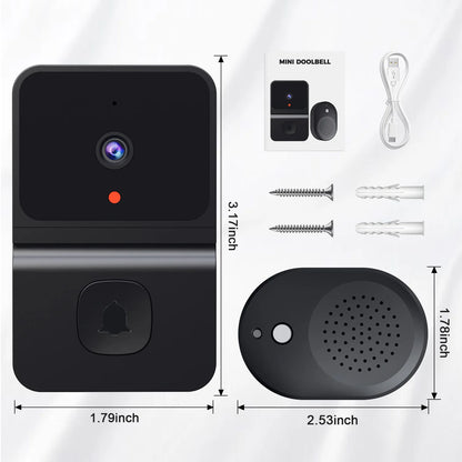 Wireless WiFi Outdoor Doorbell Camera with HD Video, Night Vision & Voice Change