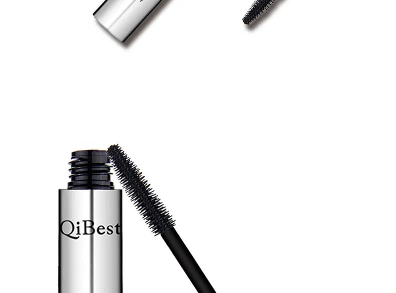 Qibest Silver Tube Mascara Waterproof Long & Curling Black Eyelashes Easy Removal No Dizziness Everlastingly Lasting - Shello's Creative Boutique