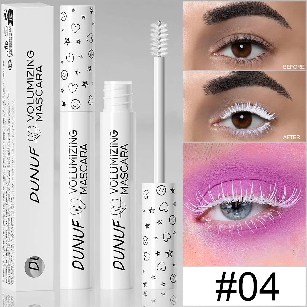 Colorful Curling Mascara Waterproof Fast Drying Eyelashes Extension Multicolor Lashes Makeup Lasting Waterproof White Mascara - Shello's Creative Boutique