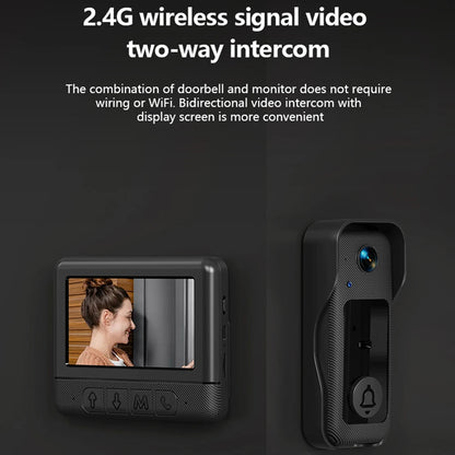 4.3 Inch Wireless Video Doorbell with 130° Camera & Night Vision