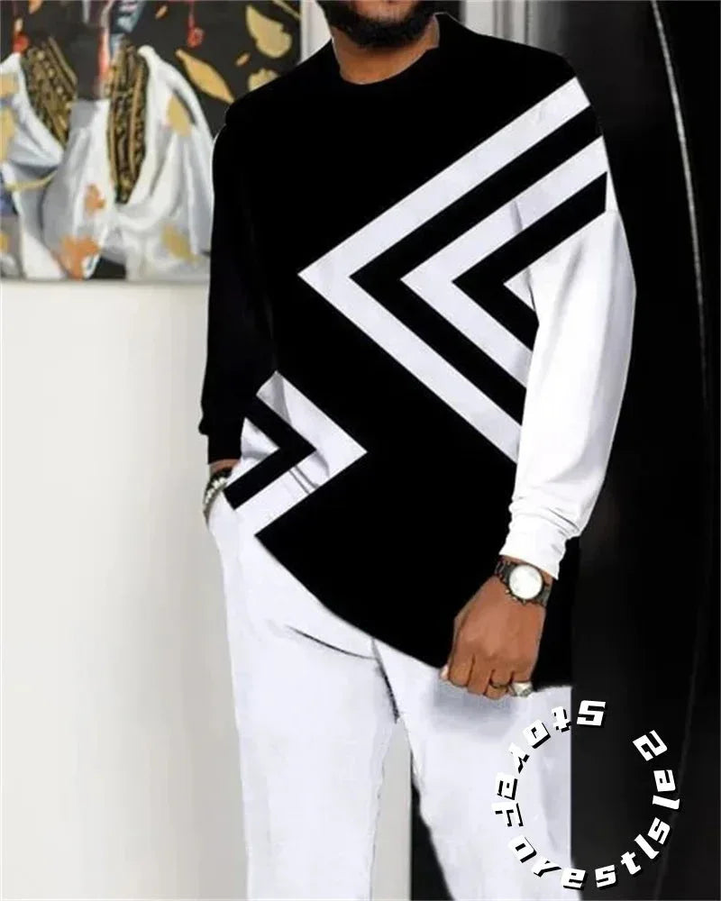 Men's Classic Tracksuit Set - Casual Streetwear 2-Piece Outfit - Shello's Creative Boutique