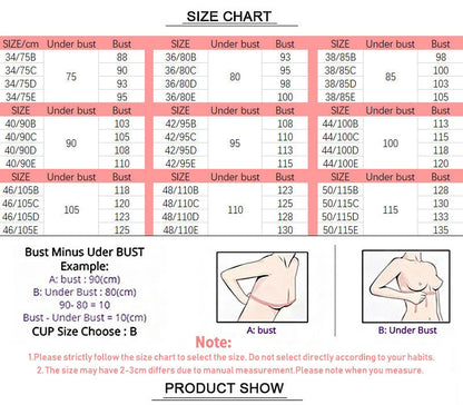 NURRASA Seamless Push-Up Bra & Panty Set – Sexy Floral Wire-Free Lingerie for Women, 3/4 Cup Adjustable Brassiere & Briefs (Sizes 70AB–85AB)