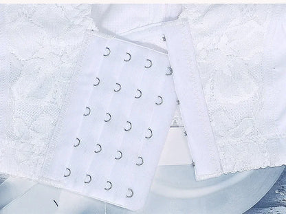 Embroidered Push-Up Backless Bra – Sexy Lace Lingerie for Women, Plus Size Wire-Free Bra Tops (C–E Cup, 36–48)