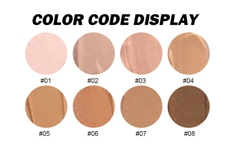 Nude Makeup Facial Foundation Waterproof Cover Blemish Base Fluid Concealer Oil Control Lasting Brighten Skin BB Cream Cosmetics - Shello's Creative Boutique