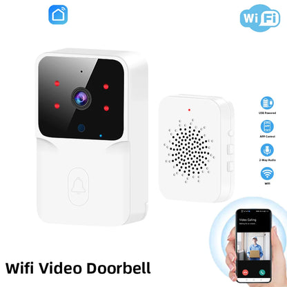 WiFi Video Doorbell with Two-Way Intercom, IR Night Vision & Smart Home Security
