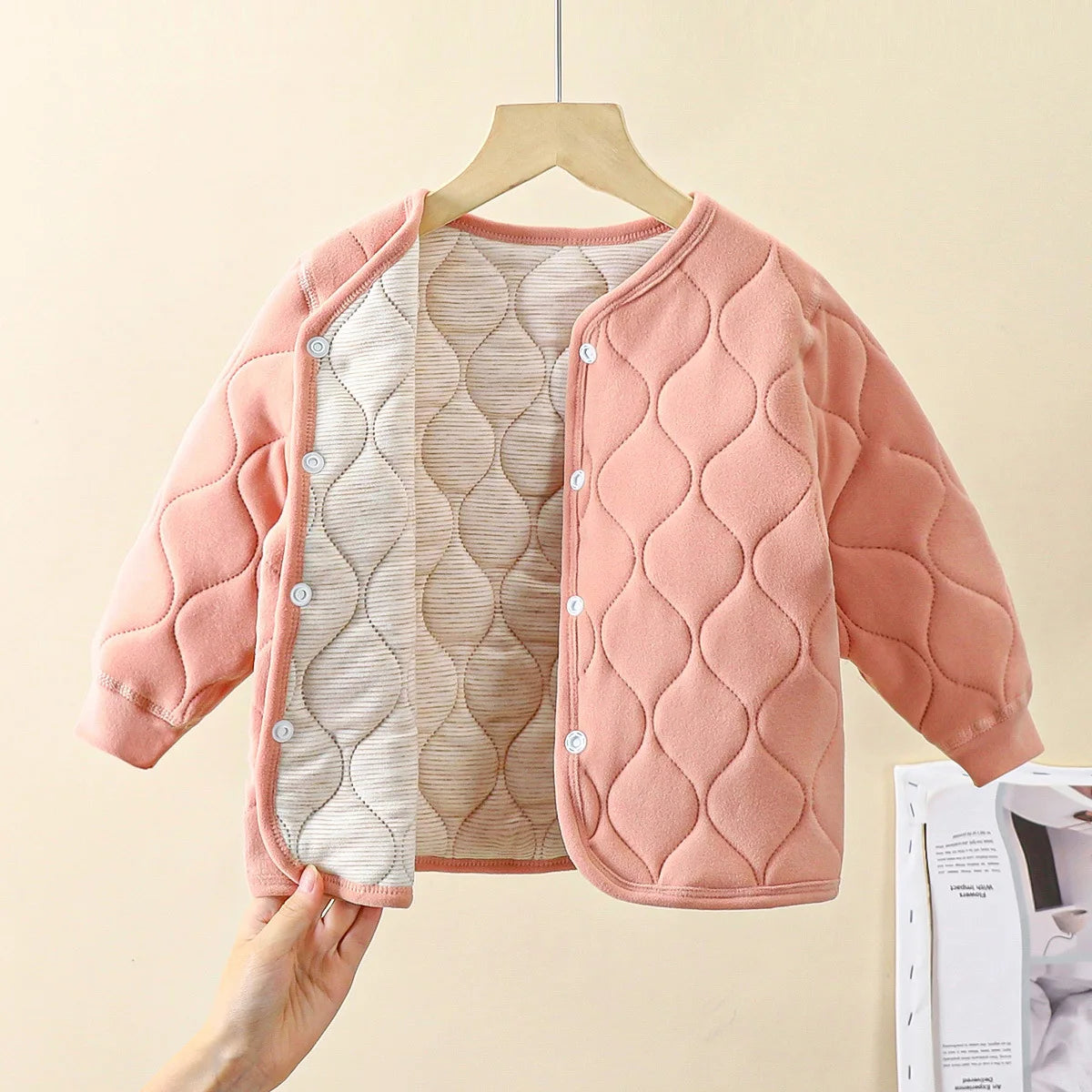 Children’s Quilted Autumn-Winter Jacket – Unisex 3-Layer Thickened Coat Shello's Creative Boutique