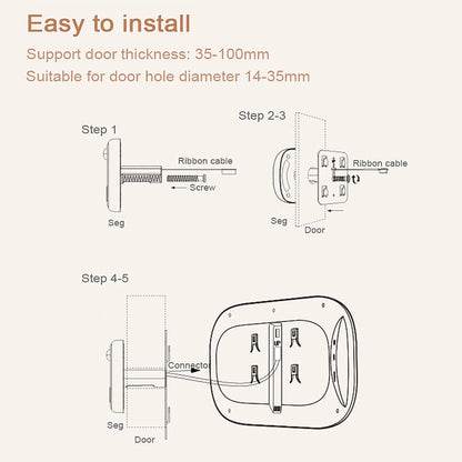 Digital Door Viewer Peephole Camera 2.8 Inch with Night Vision & Photo Capture