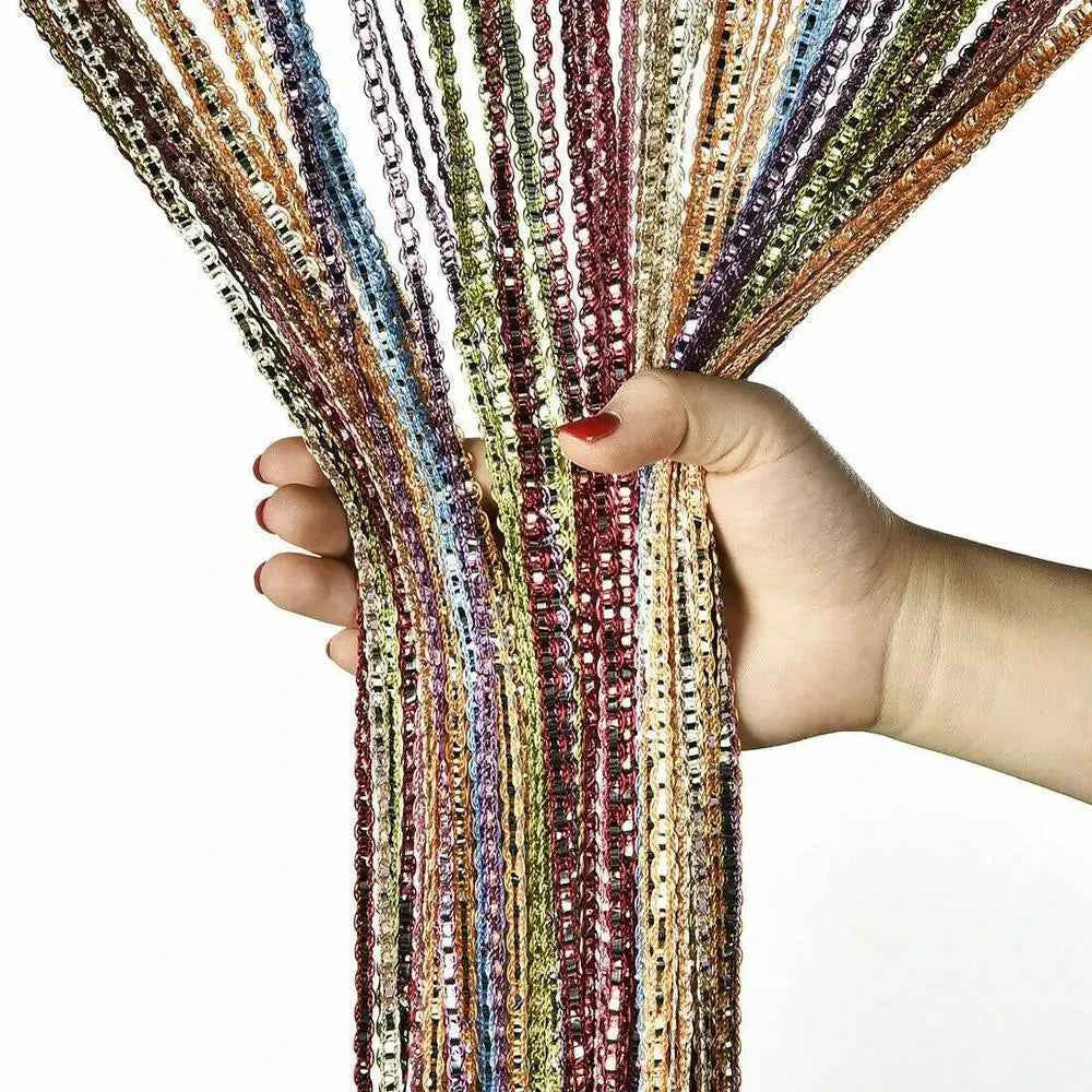 100*200CM Door Windows Hanging Beaded Decors Curtain String Summer Fly Insect Screen Tassel Panel Curtains Door Home Decor