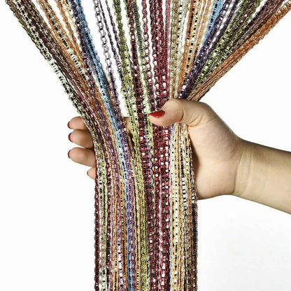 100*200CM Door Windows Hanging Beaded Decors Curtain String Summer Fly Insect Screen Tassel Panel Curtains Door Home Decor