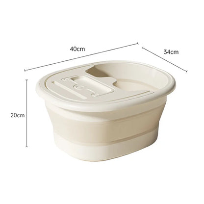 Foldable Foot Spa Bath Tub with Massage Bumps & Thermal Lid
