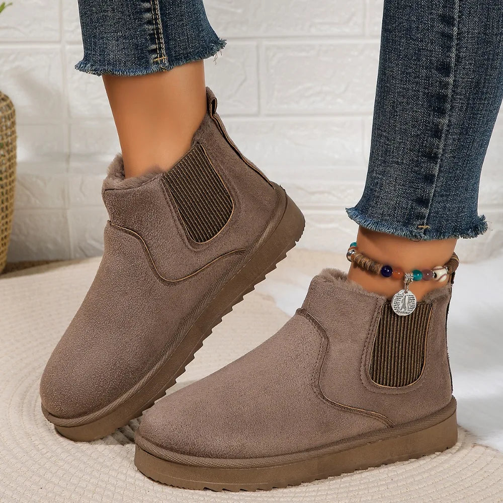 Winter Snow Boots - Plush Warm Ankle Boots for Women - Shello's Creative Boutique