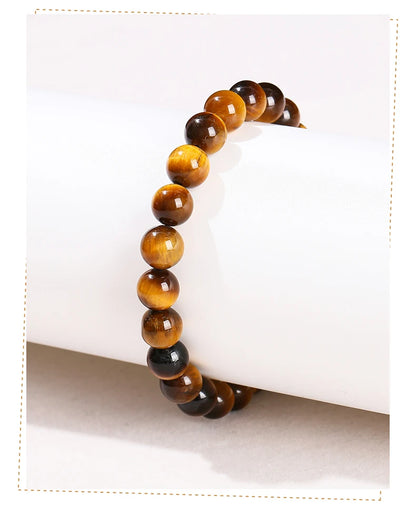 Yellow Tiger Eye & Glass Jewellery Making Beads – DIY Bracelet & Necklace Supplies