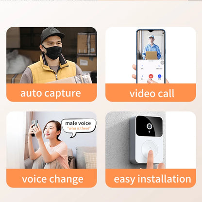 WiFi Video Doorbell 1080P HD with IR Night Vision & Two-Way Audio