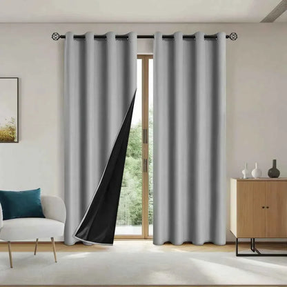 Solid Blackout Curtains with Grommets - Total Privacy Drapes for Bedroom - Shello's Creative Boutique
