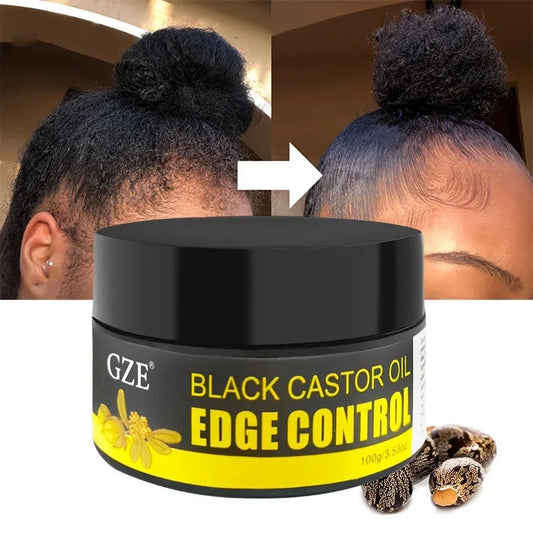 GZE African Black Castor Extra Hold Hair Gel - Edge Control with Coconut Oil - Shello's Creative Boutique