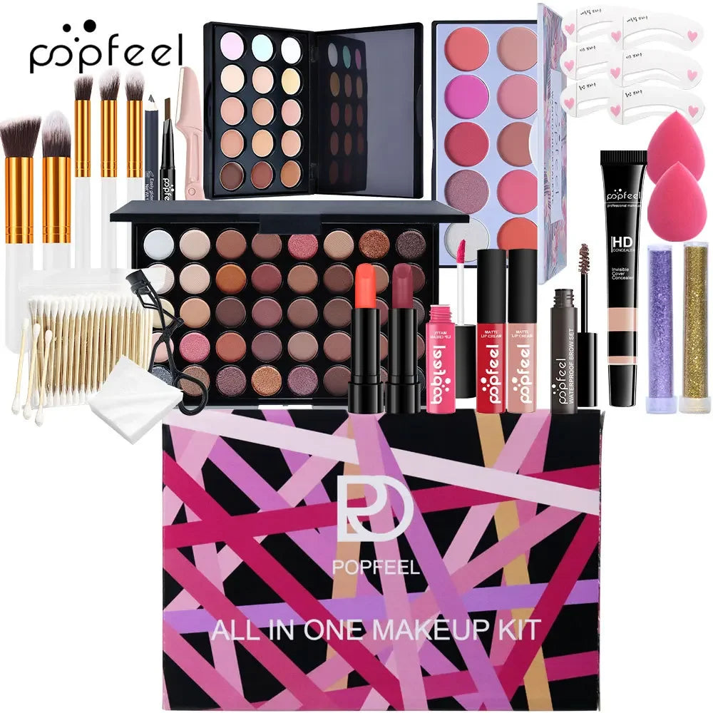 Professional Makeup Set Full Makeup Kit Eye Shadow Blush Foundation Face Powder Makeup Case Korean Cosmetic Christmas Gifts - Shello's Creative Boutique