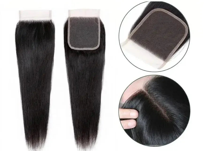 13x4 HD Transparent Lace Frontal - Straight 100% Human Hair Pre-Plucked - Shello's Creative Boutique