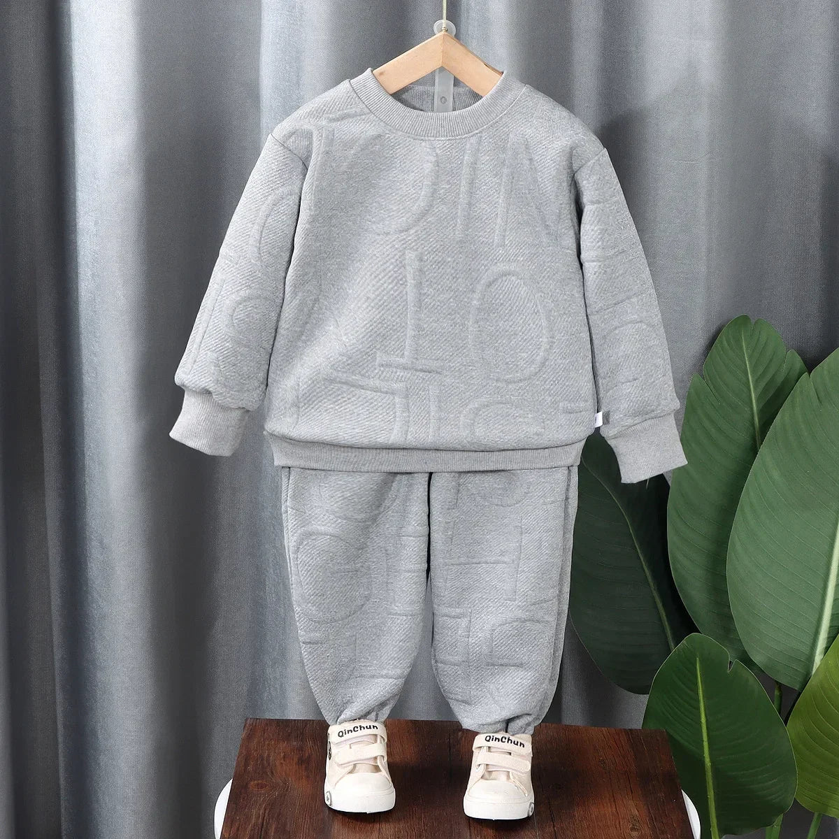 Children's Clothing  Long-sleeved Round Neck Printed Sweatshirt+cuffed Trousers 2pcs Suit Casual Outer Wear Simple Shello's Creative Boutique