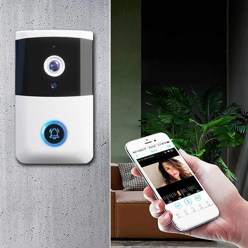 WiFi Wireless Video Doorbell with Night Vision & Two-Way Audio