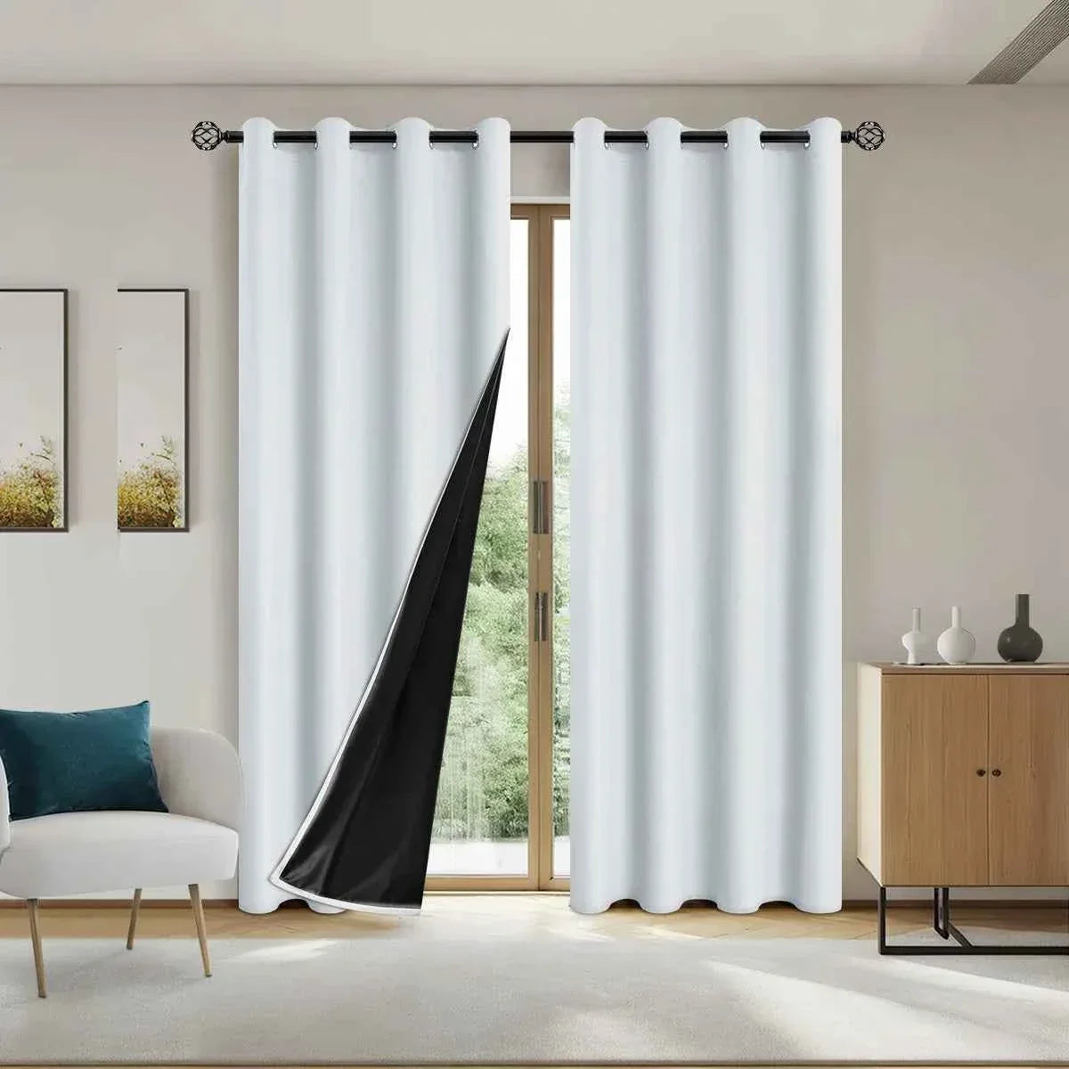 Solid Blackout Curtains with Grommets - Total Privacy Drapes for Bedroom - Shello's Creative Boutique