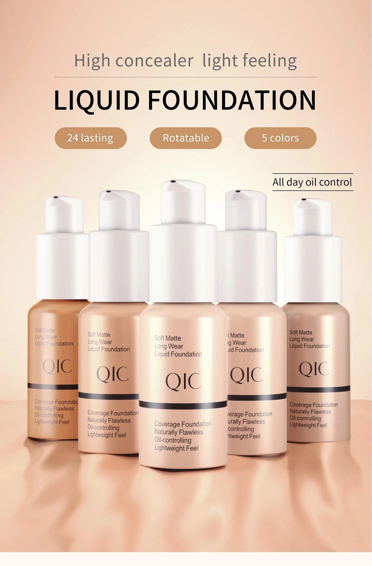Liquid Foundation – Five Colour Options