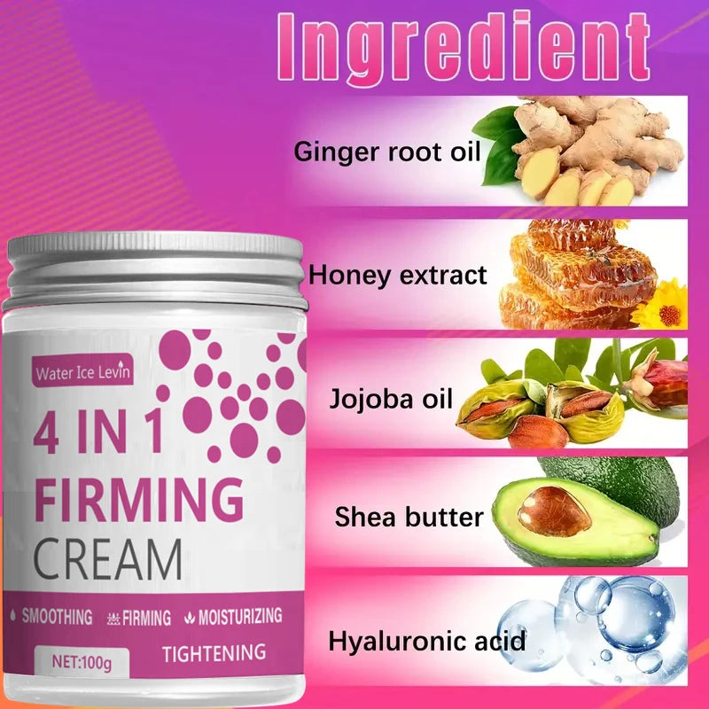 4 in 1 Firming Cream, Ginger, Aloe Vera and Coffee Essence - Moisturizing Body Firming Cream for Abdominal, Arm and Legs - Shello's Creative Boutique