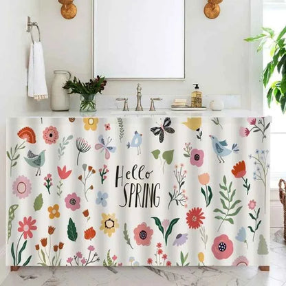 1PC Kitchen Cabinet Curtain Cover Dustproof Cupboard Wardrobe Short Curtains Washable Drapes Self-adhesive Half-Curtain Cortinas