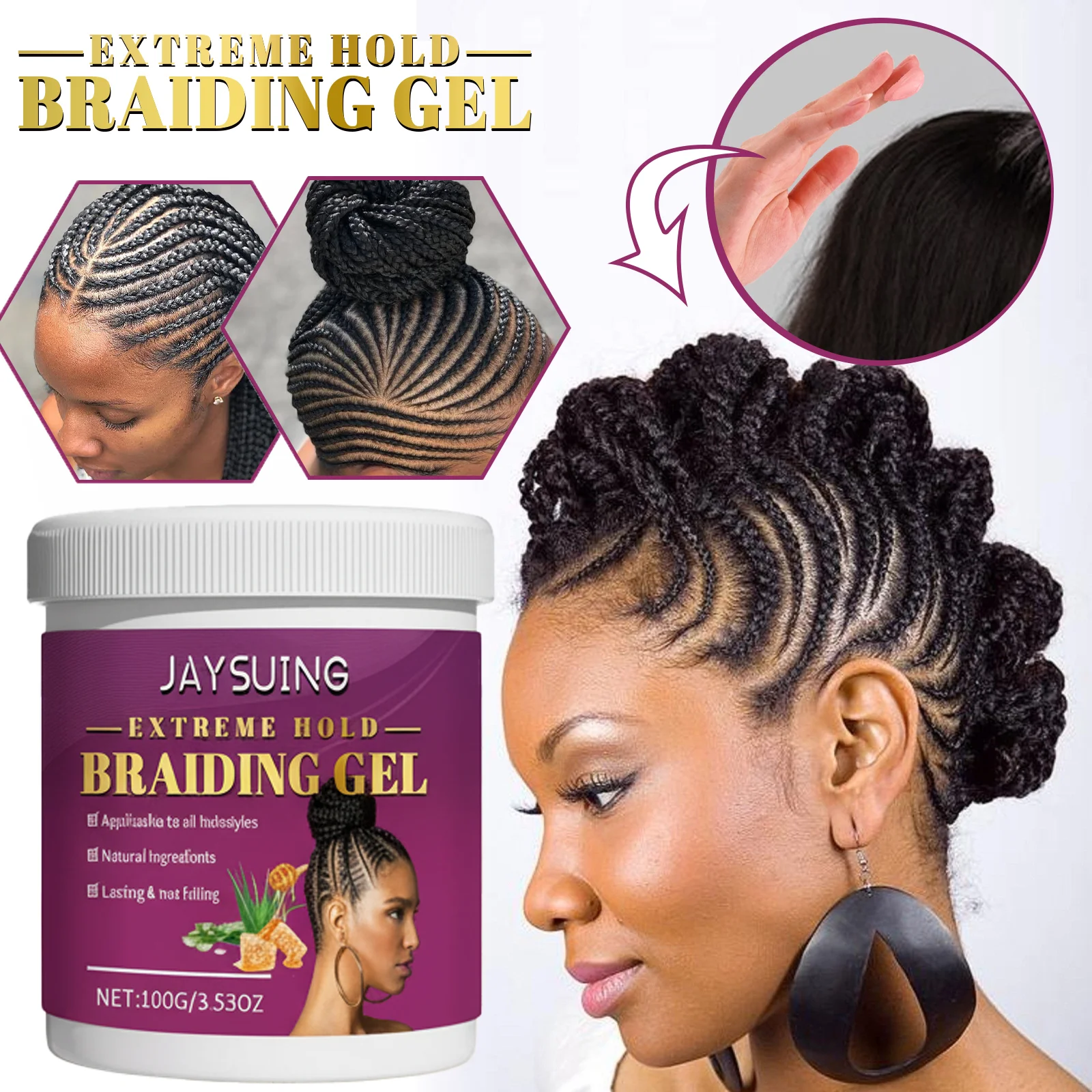 Dreadlock Styling Gel Strong Hold Frizz Dreadlock Damage Prevention & Moisturizing Styling Wax with Shine All Hair Types - Shello's Creative Boutique