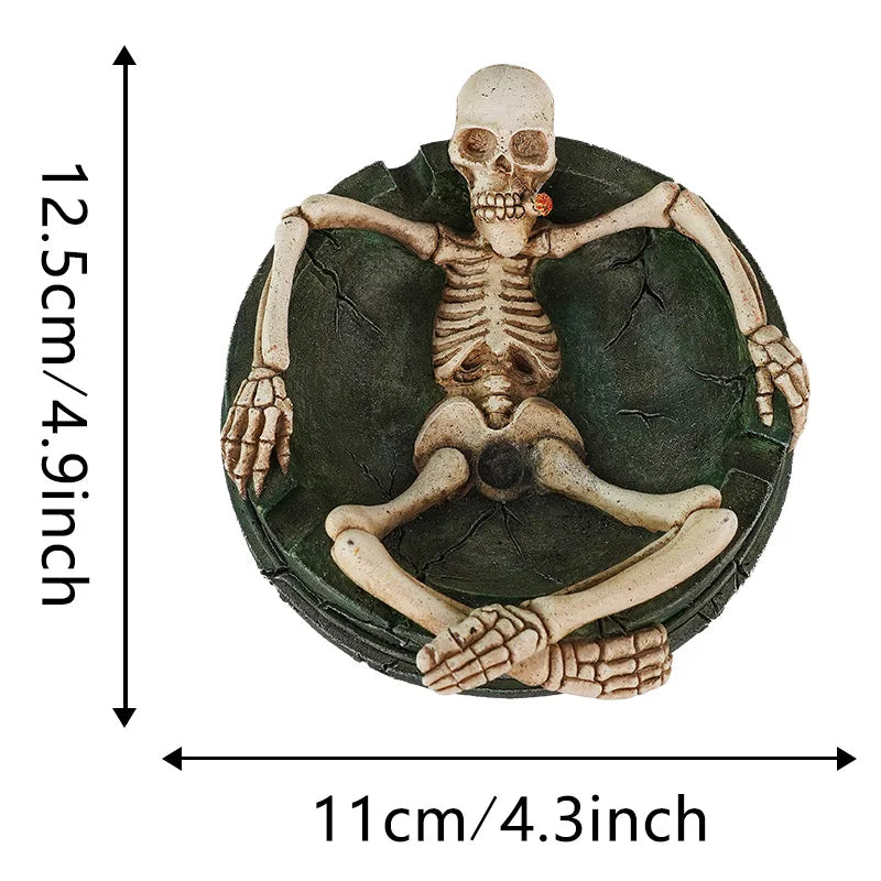 Skull Decorative Ashtray – Household Desktop Ash Tray for Home & Office