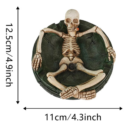 Skull Decorative Ashtray – Household Desktop Ash Tray for Home & Office