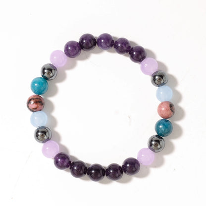 Luxury Garnet Natural Stone Protection Bracelet – Red & Black Beaded Bangle