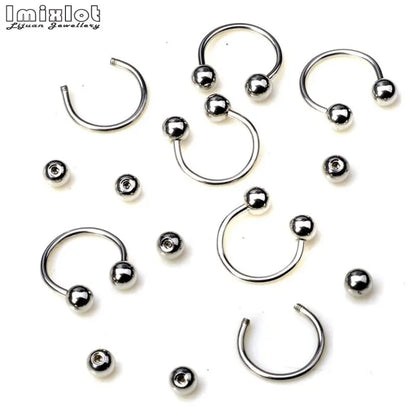 45/90-Piece Stainless Steel Body Piercing Jewellery Set