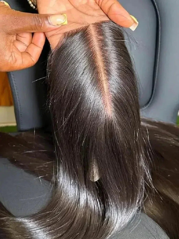 13x4 HD Transparent Lace Frontal - Straight 100% Human Hair Pre-Plucked - Shello's Creative Boutique