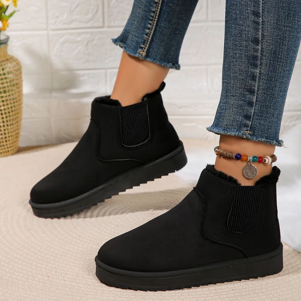 Winter Snow Boots - Plush Warm Ankle Boots for Women - Shello's Creative Boutique
