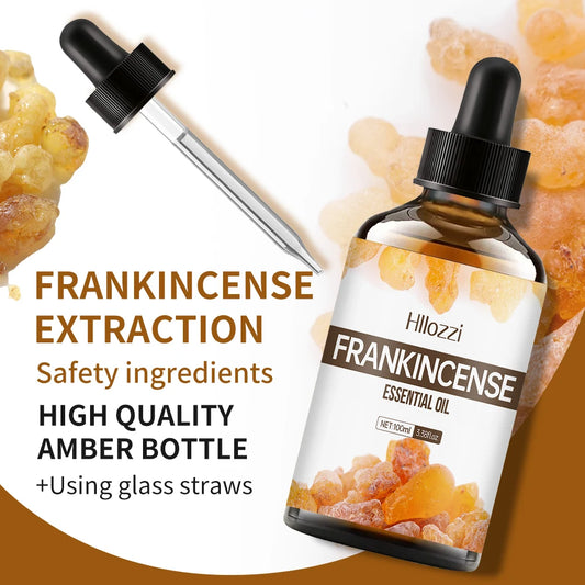 Hllozzi Frankincense Plant Essential Oil – Pure, Hydrating Face & Body Massage Elixir (100ml) - Shello's Creative Boutique