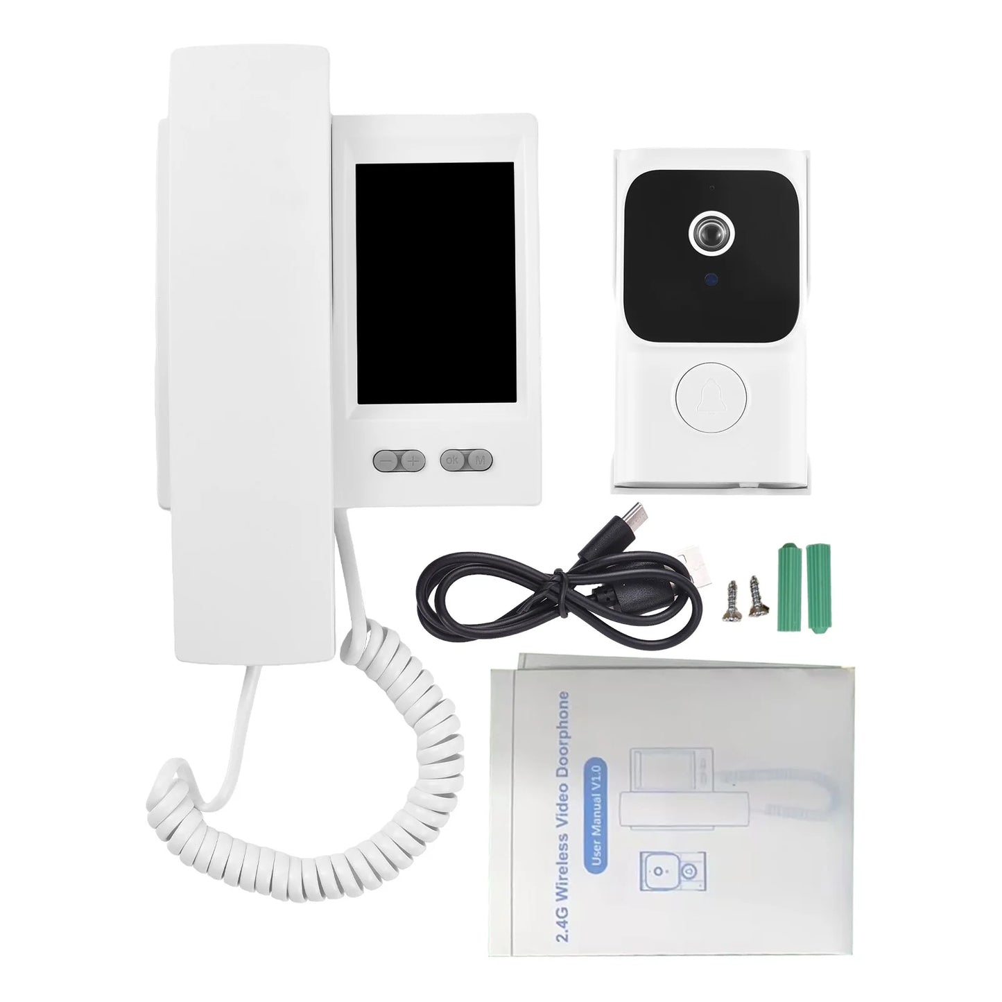 3.5 Inch IPS Wireless Video Door Phone Intercom System with Camera