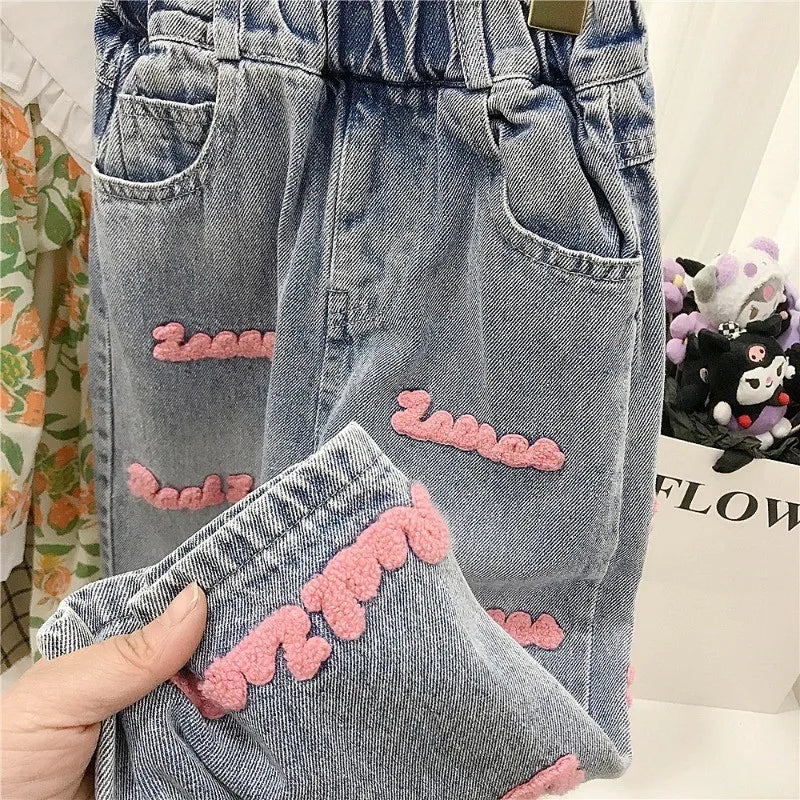 Girls’ Pink Knitted Waistcoat & Denim Jeans Set – Fashion Toddler Summer Outfit (Ages 2–7) Shello's Creative Boutique