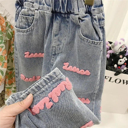 Girls’ Pink Knitted Waistcoat & Denim Jeans Set – Fashion Toddler Summer Outfit (Ages 2–7) - Shello's Creative Boutique