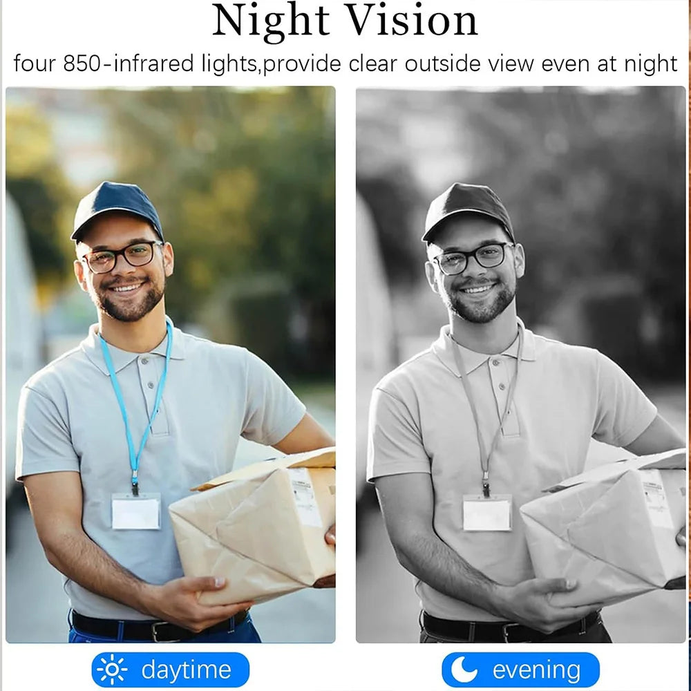 WiFi Video Doorbell Camera with Chime, Night Vision & Two-Way Intercom